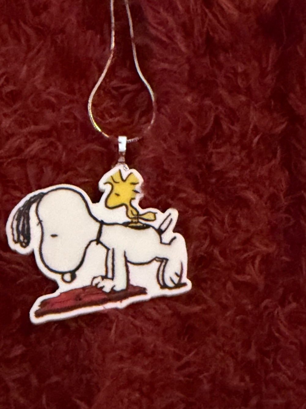 Woodstock & Snoopy White and Yellow Bird Pendant Necklace